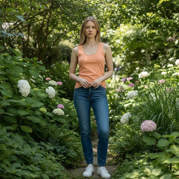 Kathleen Kirkwood Tops - Kathleen Kirkwood Apricot Undercover Agent Sleeveless Tank Top     size XS NWOT